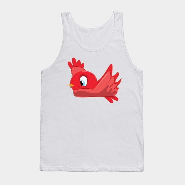 Cute cartoon Bird Tank Top by nickemporium1